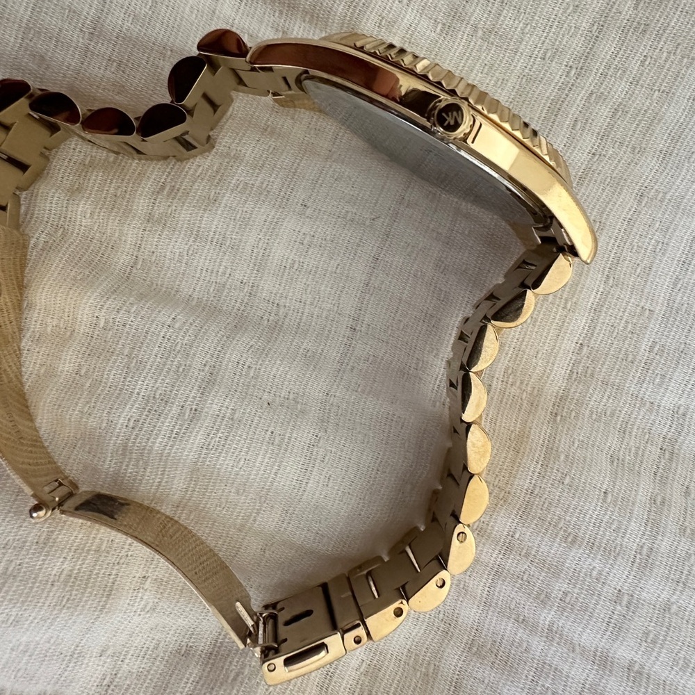 Michael Kors Gold Watch with Red Accents - Picture 7 of 9